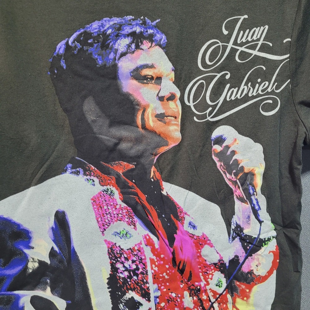 Juan Gabriel T Shirt Mens M Black Graphic Print Music Legend Pop Icon New